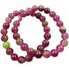 8mm Natūralus arbūzas turmalinas Apyrankė Crystal Reiki Gem Akmens turmalinas Karoliukai Apyrankės Moterims Mados Papuošalai Dovanos