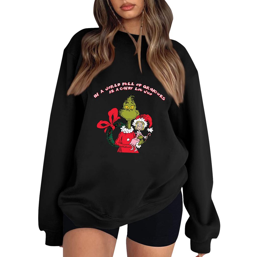 Women's Fashion Lightweight Long Sleeve Pullover Christmas Hoodie