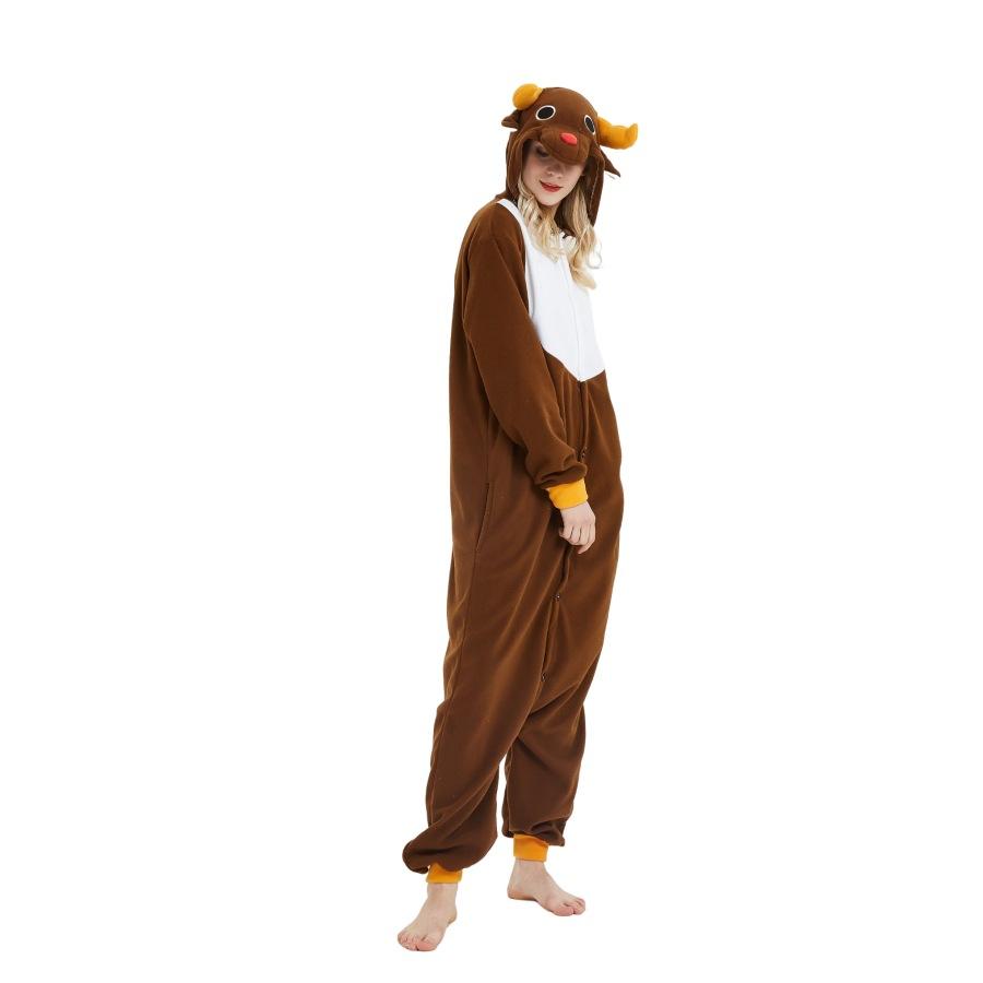 Cartoon Niedliches Tier Party Kostüm Einteiler Pyjama Fleece Haus Waschbär Giraffe Teddy Kapuze