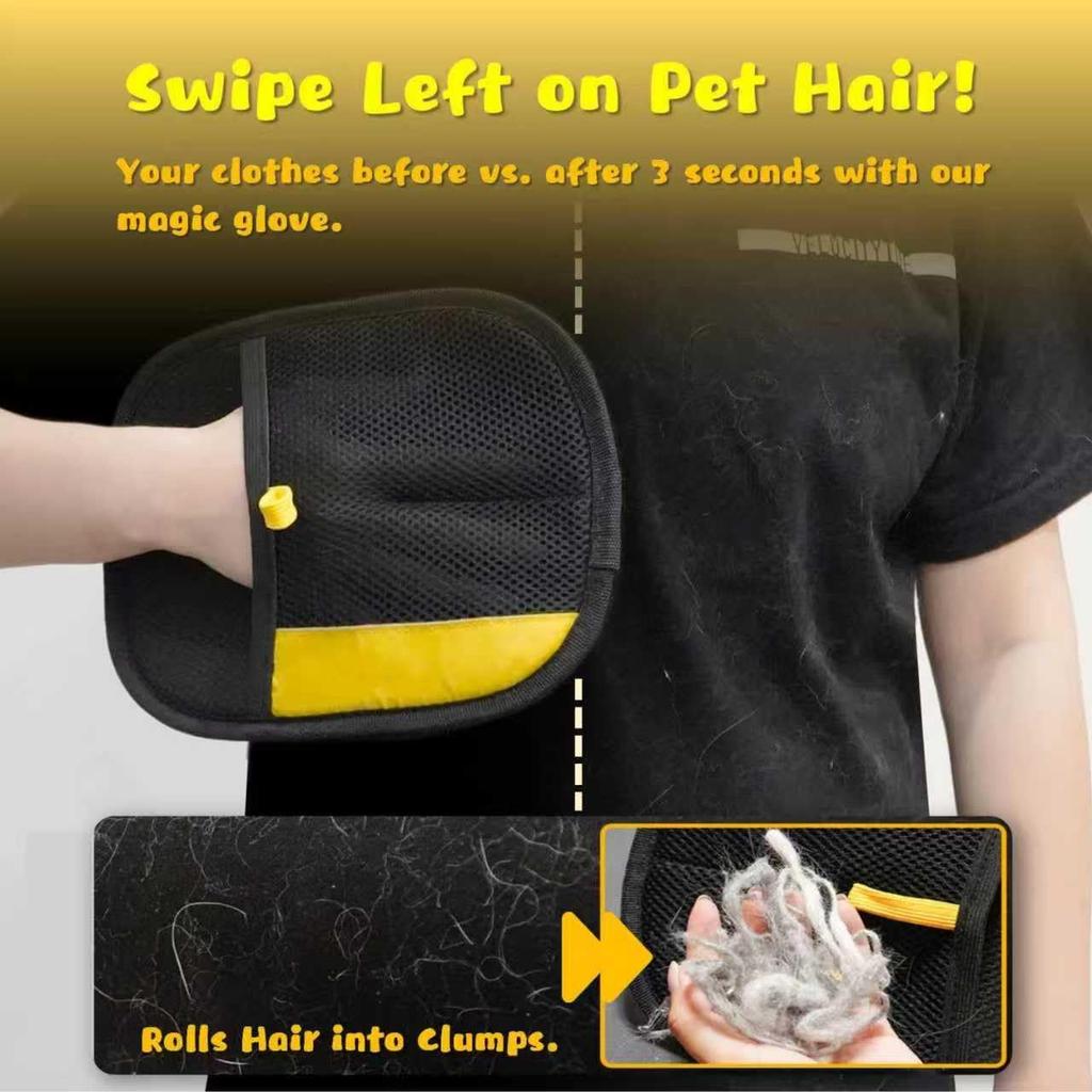 1/2/3pc Pet Hair Removal Glove,Upgrade Efficient Fur Catchers for Sofa Clothes Carpet,Reusable Washable Cat Dog Fur Removal Tool