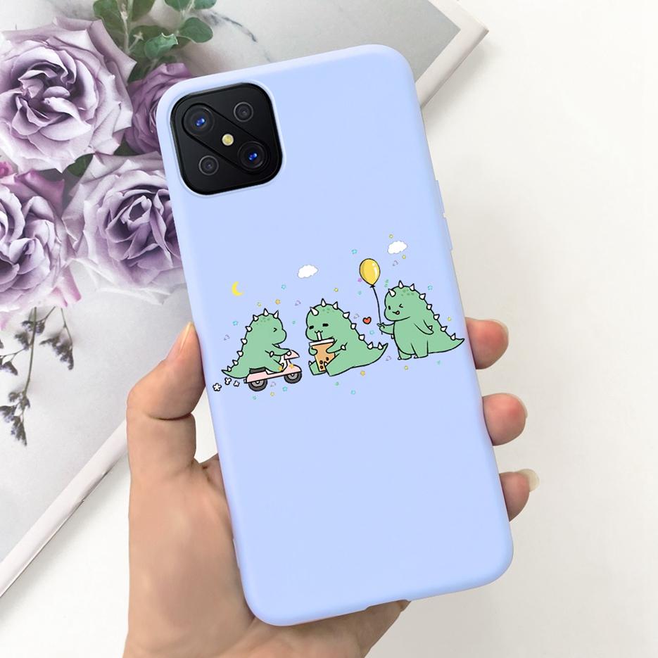 For Oppo Reno 4Z 5G Case CPH2065 Lovely Candy Painted Cover Soft Silicone Phone Case For Oppo Reno4 Z Reno4Z Fundas 6.57'' Coque