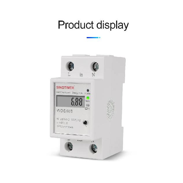 110V 220V AC Smart Tuya WIFI Din Rail Energy Meter Electric Power KWh Watt Meter Remote Control Timer Switch Digital Monitor