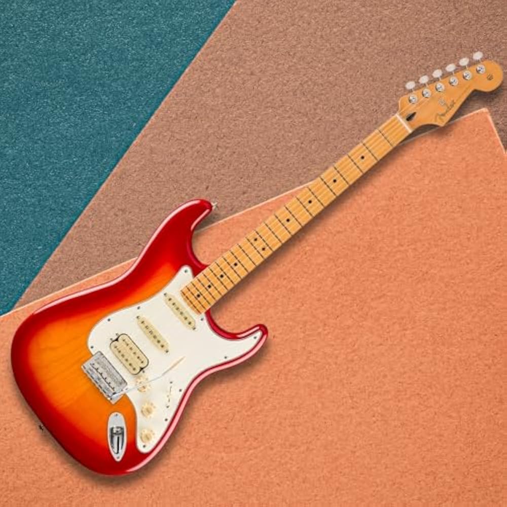 Fender Electric Guitar Player II Stratocaster® HSS, Maple Fingerboard, Aged Cherry Burst with Sof...