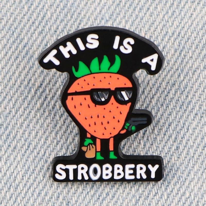 Stylish Enamel Brooch Pin Compacts Design Humorous Quote Design Metal Badges For Outfits Backpacks Daily Wear Decoration