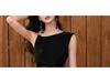 Pre-Sale Micro-Elastic Twill Dress with Metal Inlay and Asymmetric Ruched Waist