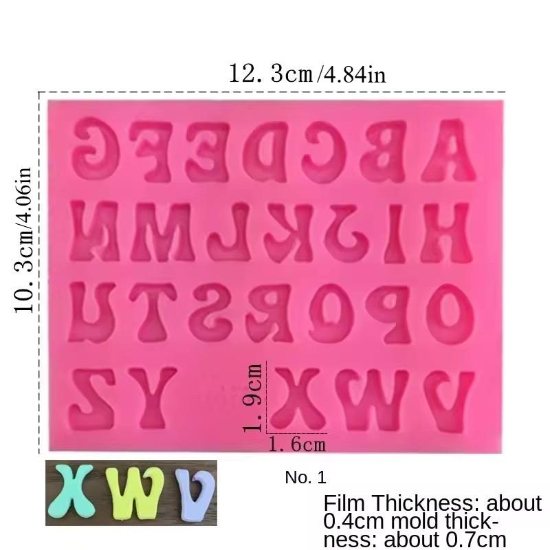 DIY Arabic Numerals English Alphabet Silicone Mold Handmade Chocolate Pastry Cake Decoration Baking Tool Fondant Cookie Kit