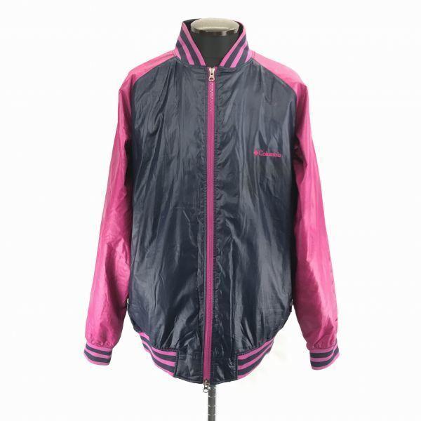 

Columbia Полностью на двойной молнии Стеганый Блузон Верхняя одежда XL Темно-синий Розовый Фиолетовый Карман на молнии Рубчатый Подол Манжет