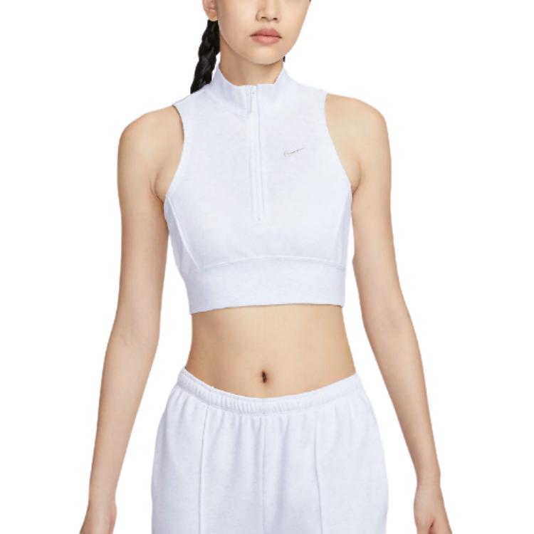 

Nike Logo Slim Fit Solid Color Tank Top Women tops White FV7492-051 M