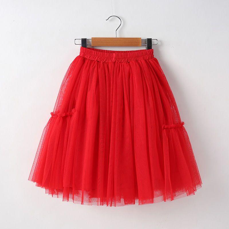 Girl's Half Body Fluffy Skirt Sweet Half Body Skirt Parent-child Colorful Skirt Performance Skirt