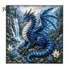 Set Creativo Drago Fantasy Kit Poke Art su Tessuto, Progetto Decorazione Stanza Tema Mitico 3D, Kit Creativo Senza Cuciture per Adulti, Decorazione Casa Fatta a Mano Stress