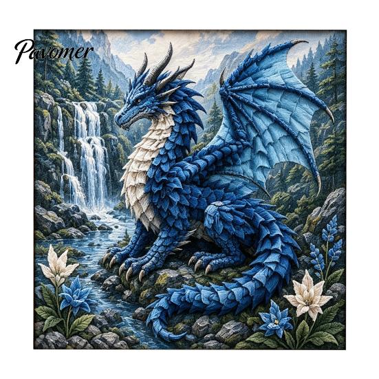 Set Creativo Drago Fantasy Kit Poke Art su Tessuto, Progetto Decorazione Stanza Tema Mitico 3D, Kit Creativo Senza Cuciture per Adulti, Decorazione Casa Fatta a Mano Stress