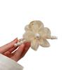 Korean Style High-End Flower Claw Hair Clip for Women's Updo - Sweet and Gentle French Shark Clip