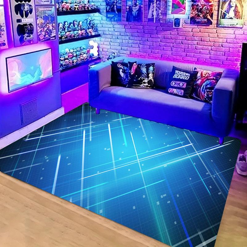 Alfombras HD para Área de Hogar para Gamers con Diseño de Mando de Juego, Alfombras de Piso Antideslizantes para Niños, Alfombra para Decoración Sala de Estar, Dormitorio, Salas de Juego, Cocina