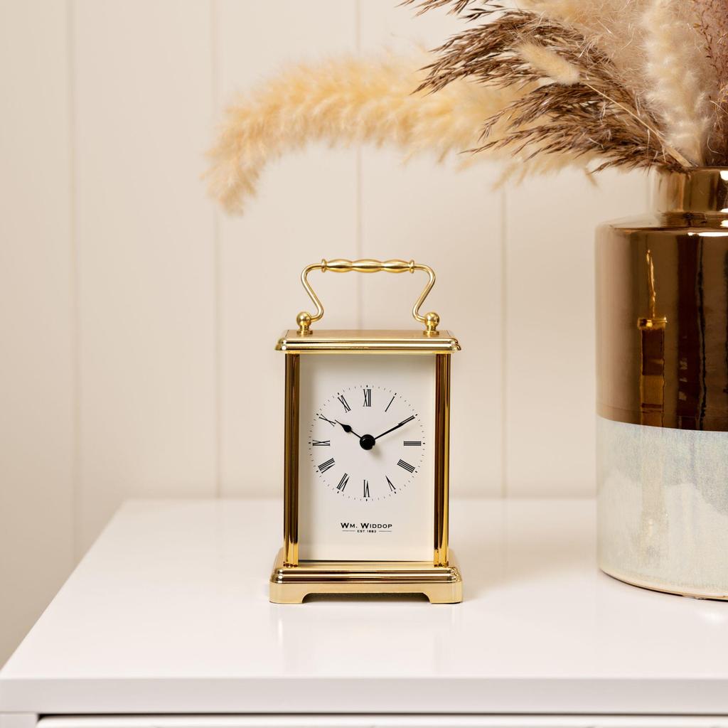 Wm.Widdop Carriage Clock - White Dial