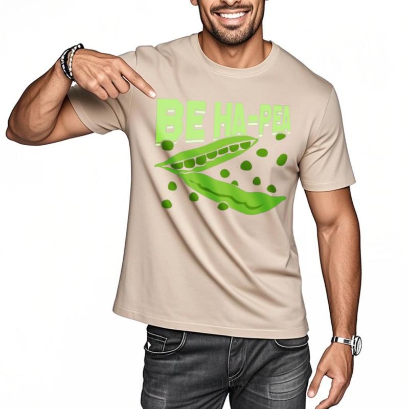 Vintage Tshirt Minimalist Tshirt Adult Unisex Oneck t shirt Be Ha Pea With Peas And Pods Hiphop For Unisex Tee shirt Everyday Tee