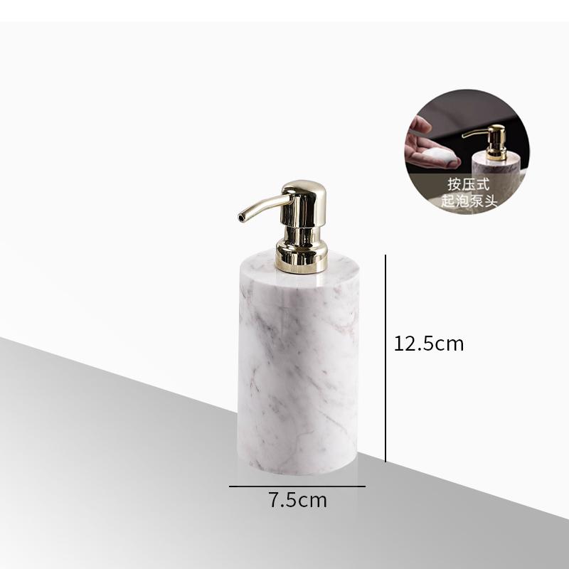 Creative Square Marble Lotion Bottle Hotel Bathroom Shampoo Refill Bottle Household Shower Gel Soap Dispenser Bathroom Accessory