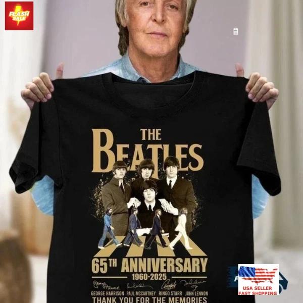 The Beatles 65th Anniversary T-Shirt – The Beatles 2025 Rock N Roll Shirt M