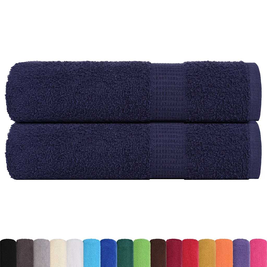 Vidaxl Ręczniki Prysznicowe 2 Szt. Granatowy 360 Gsm 100% Bawełna