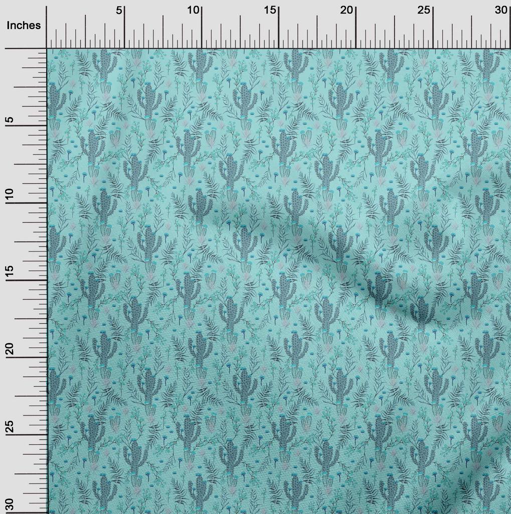 oneOone Cotton Poplin Light Blue Fabric Tropical Diy Clothing Quilting Fabric Print Fabric By Yard 42 Inch