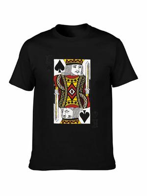 Brand La Maxpa King Of Spades Funny Men T Shirt Summer Regular TShirt For Men Clothes Round Collar Tshirt Large