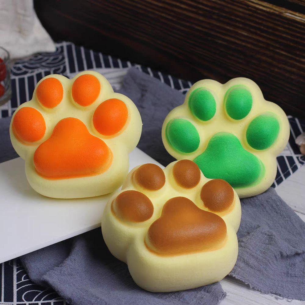 Cat Paw Slow Rebound Cake Bread Shape Squeeze Toy Fidget Toy Squishy Toy  Adults Gift