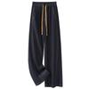 Women’s Dark Blue Tencel Jeans - 2025 Spring/Summer Wide-Leg Straight Pants