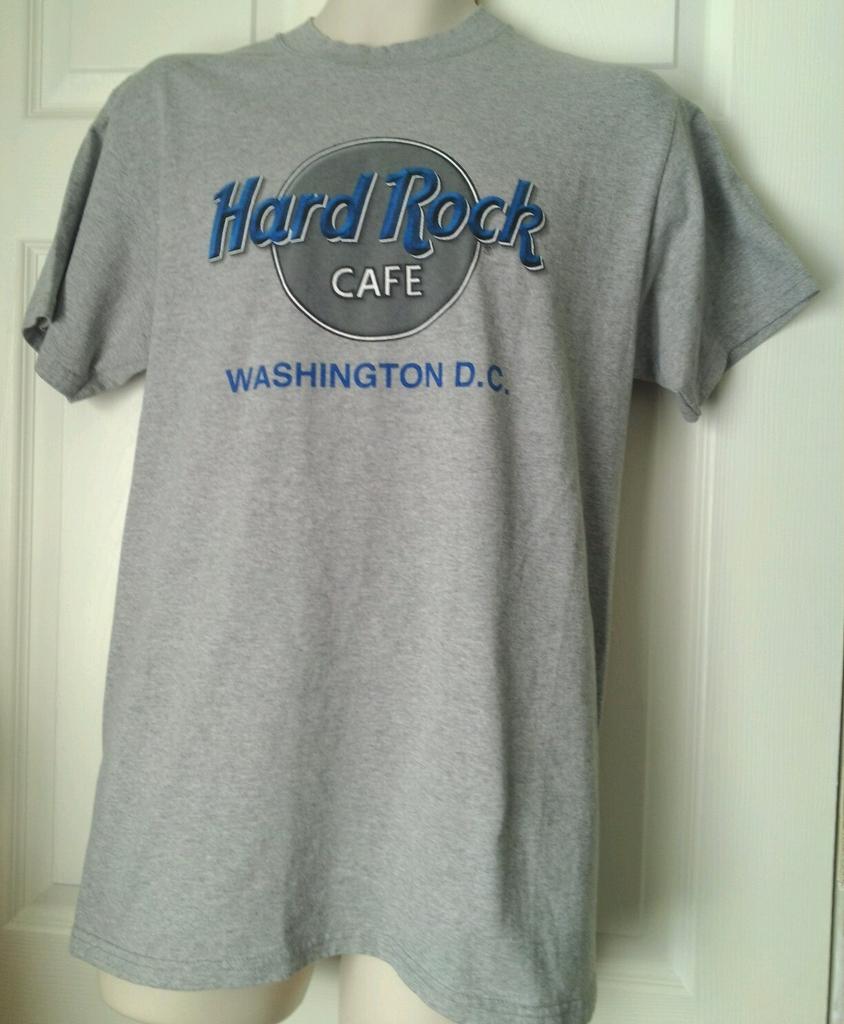 Μπλουζάκι T-Shirt Hardrock Cafe Washington DC Γκρι Μεσαίο M Unisex T-Shirt