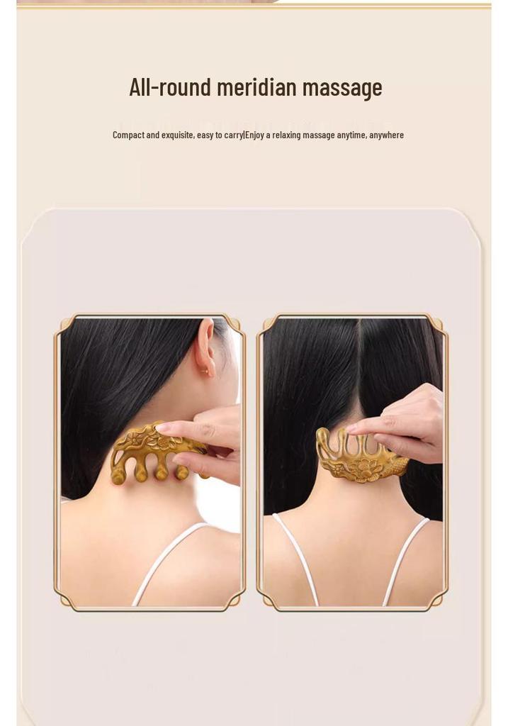 Green Sandalwood Coarse Teeth Massage Comb for Relaxing Scalp Care & Daily Use