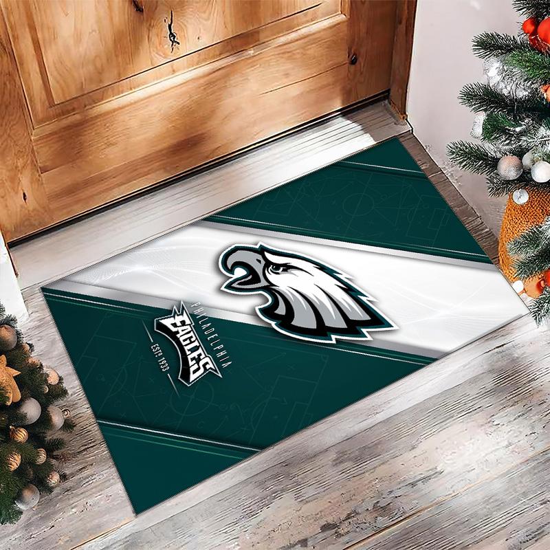 Philadelphia Eagles Tappeto in Velluto di Cristallo Morbido Anti?Tappetino Antiscivolo Comodo per Casa Soggiorno Camera da Letto Tappeto Decorativo