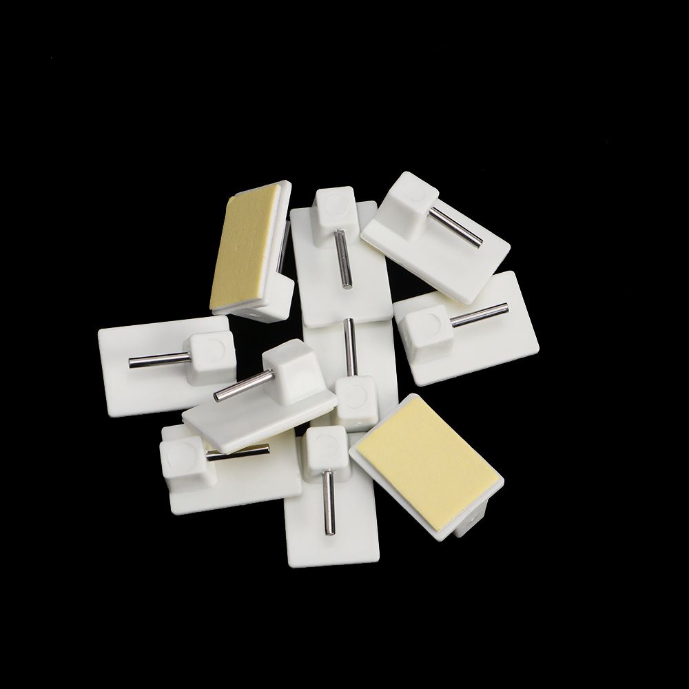 Kitchen 10/20/50Pcs Rectangle PVC Practical Wall Hooks Drapes Holder Curtain Buckle Storage Hanger
