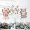 1pc 20*9CM Christmas Plush Angel Doll Pendant Cartoon Cute Gauze Skirt Girl Doll Xmas Tree Hanging Pendants Merry Christma Decor