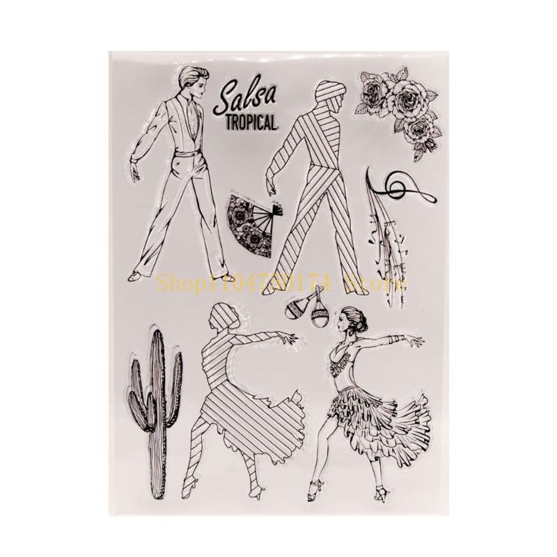 

Dancing Girl Clear Stamps Vintage Silicone Seals for DIY Scrapbooking Card Making Embossing Decoration Rubber Stamps top sale