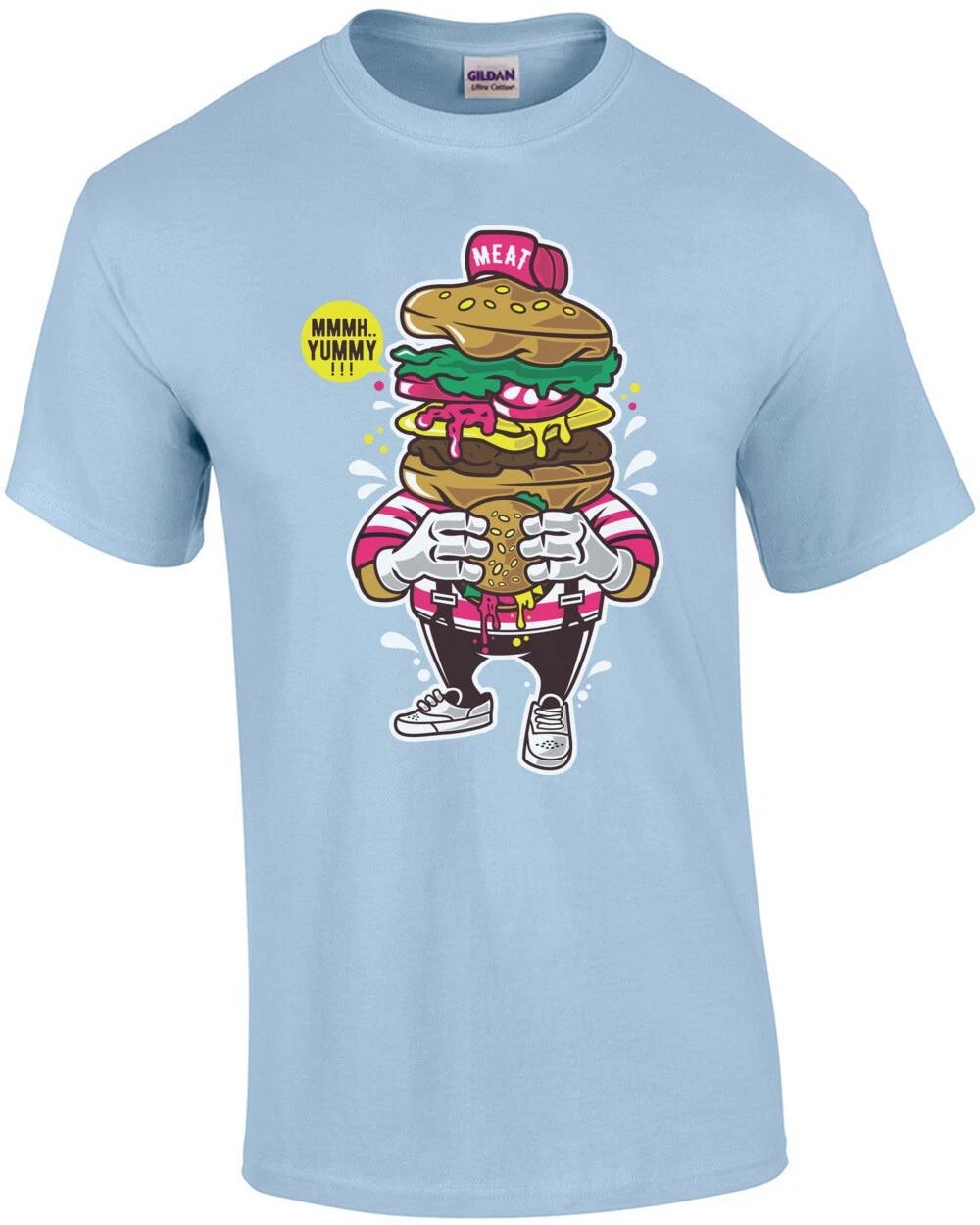 

Vintage Burger Eating Burger Cannibal T-Shirt 2XL