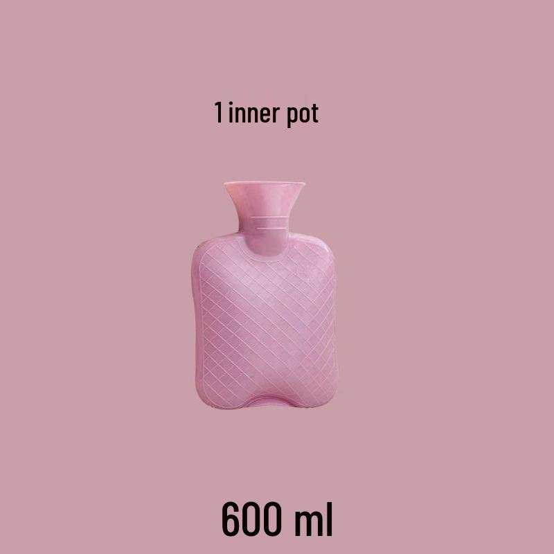 Faux Rabbit Fur Hot Water Bottle - Pour-In, Hand Warmer, Long-Lasting Heat, Large Capacity