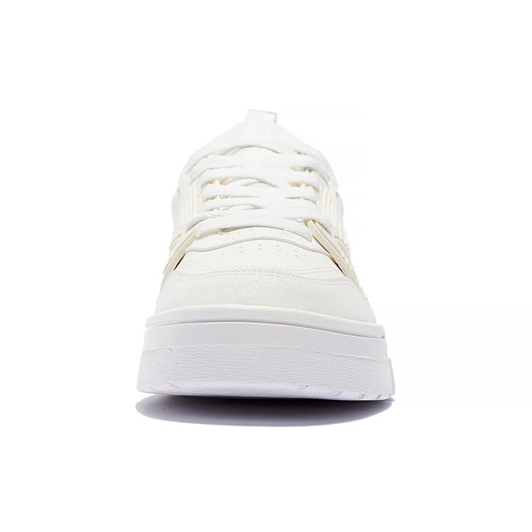 Li Ning 001 BTC Fabric Low top Slip Resistant, Abrasion Resistant, Lightweight Skateboard Shoes Men's White AGCS103-1