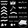 24pcs Miexed Designs Water Nail Stickers Decals Transfer Tip Watermark Star Line Heart Painting Slider Manicure Decoration