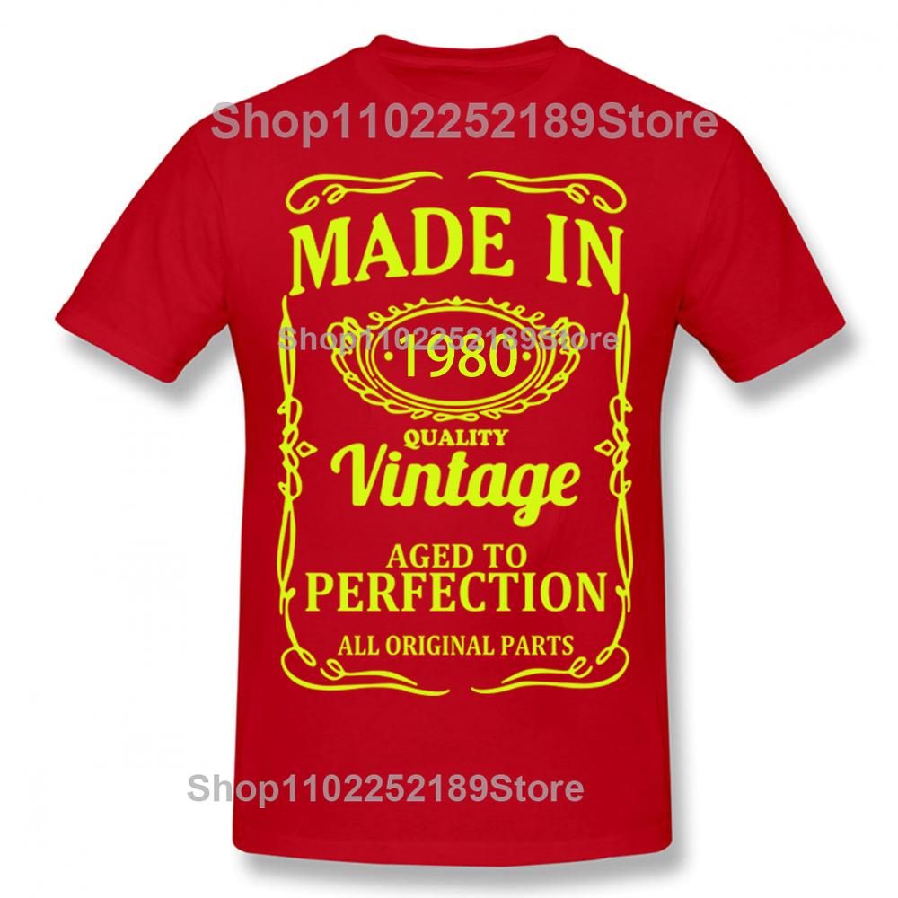 Novelty Awesome Made In 1980 Vintage T Shirts Graphic Streetwear Short Sleeve Birthday Gifts Father Dad T-shirt Mens Clothing