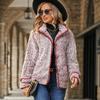 GMXIA Autumn and Winter Fashion Women's Long-sleeved Single-breasted Lapel Plush Jackets & Coats