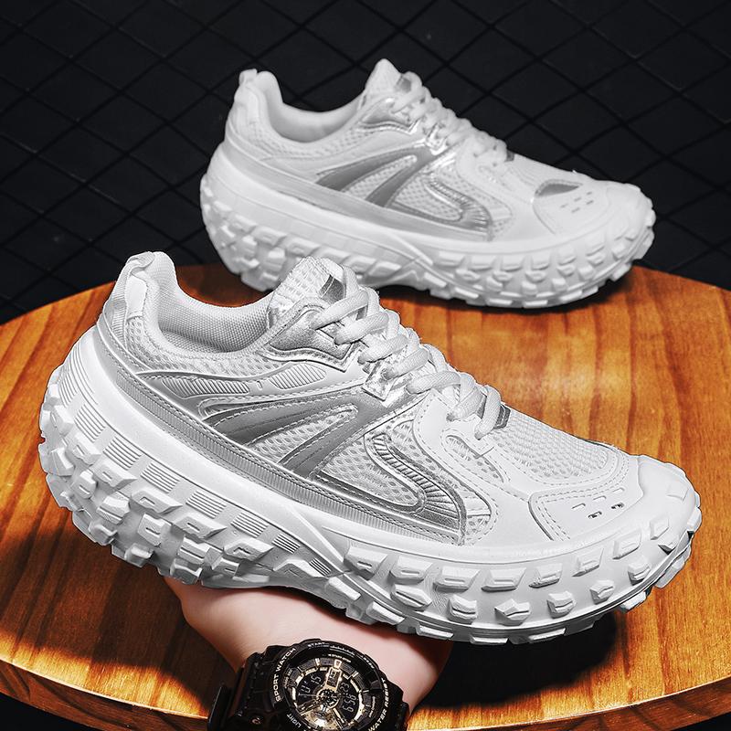 

2025 summer casual new tire dad shoes men s height increase casual couple sports platform men s shoes 44 бежевый