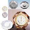 Hexagonal Shape Clock Mold with Clock Silicone Casting Epoxy Resin Mold for Handmade DIY Crafts Making Home Decorations