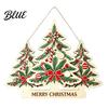Decorative Hanging Door Decor Christmas Wooden Sign Ornament Multi-Layer Tree Wood Plaque Vintage Window with Rope Merry Festive Wall Atmosphere
