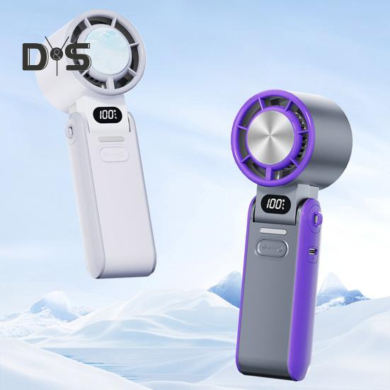 Handlicher Klappventilator, 100-stufige einstellbare LED-Anzeige, wiederaufladbarer USB-Kühlventilator, tragbarer Mini-Persönlicher Ventilator für den Sommer, Reisen und den Außenbereich