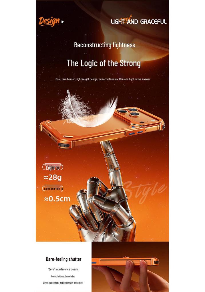 9 Shells Metal Phone Case for iPhone 17 Pro Max with Lens Stand and Air Cushion Drop Protection