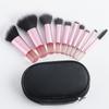10/12Pcs Mini Makeup Brush Set Powder Eyeshadow Foundation Blush Blender Concealer Beauty Portable Makeup Tool Brush Travel Kit