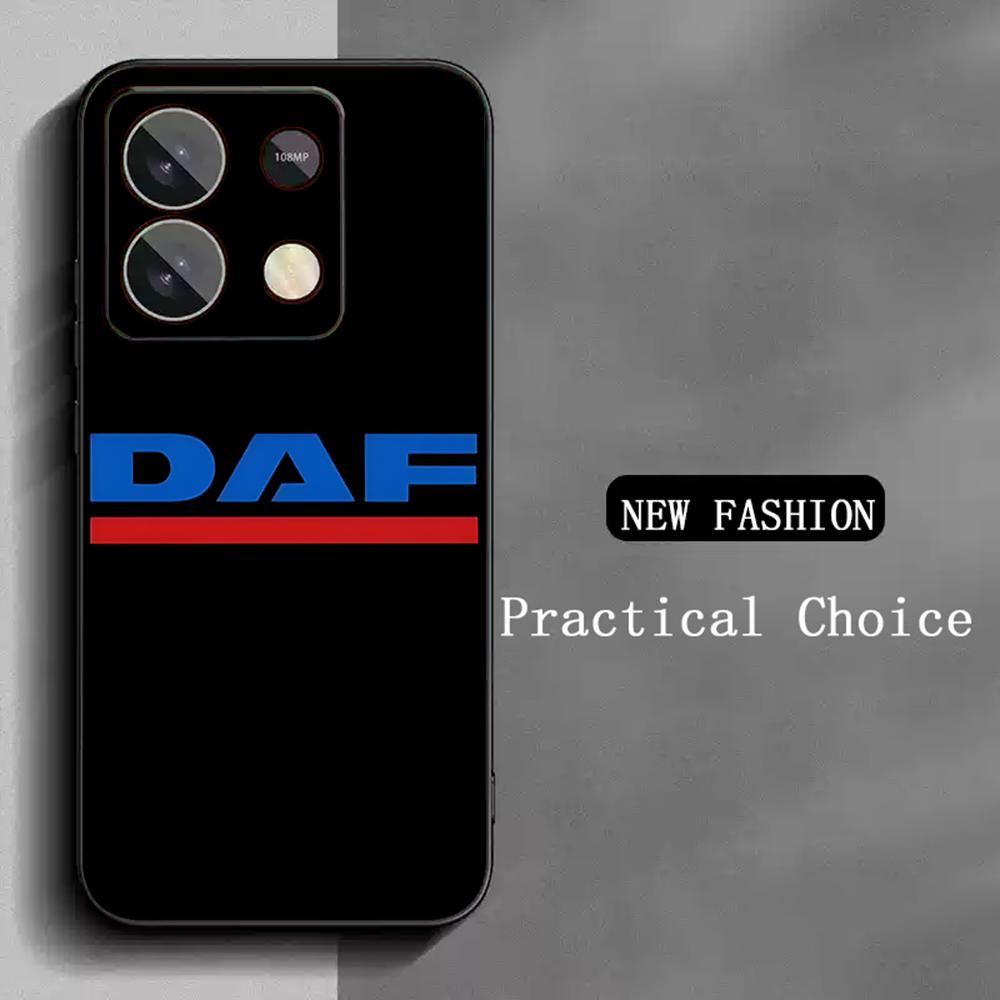 Daf Logo Cool Car Fashion Design Phone Case For Redmi Note 14 13 12 11 Pro Plus S 5G 14C A3 Soft Black Phone Cover