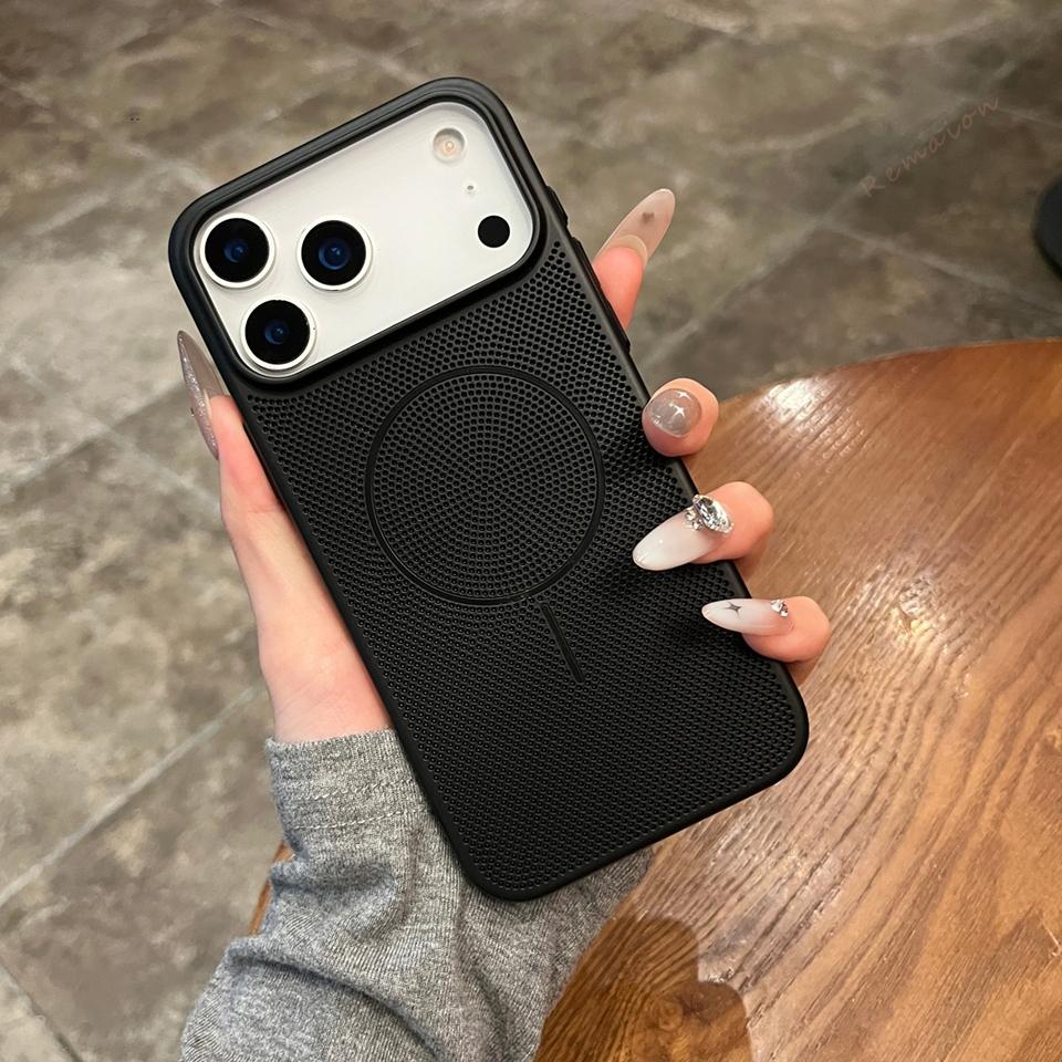 Magnetische Wärmeableitung Handyhülle für Für Iphone 14 1 16 Plus 11 12 13 16 17 Pro Max Air Matt Kabelloses Ladecover