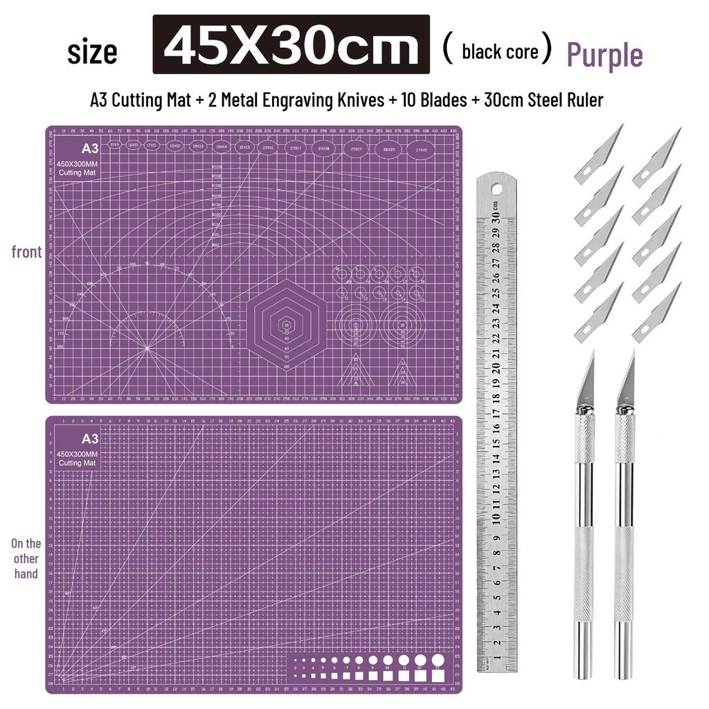 A3 3mm Extra Thick Cutting Mat: Handmade, Durable Pad for Paper Cutting & Writing