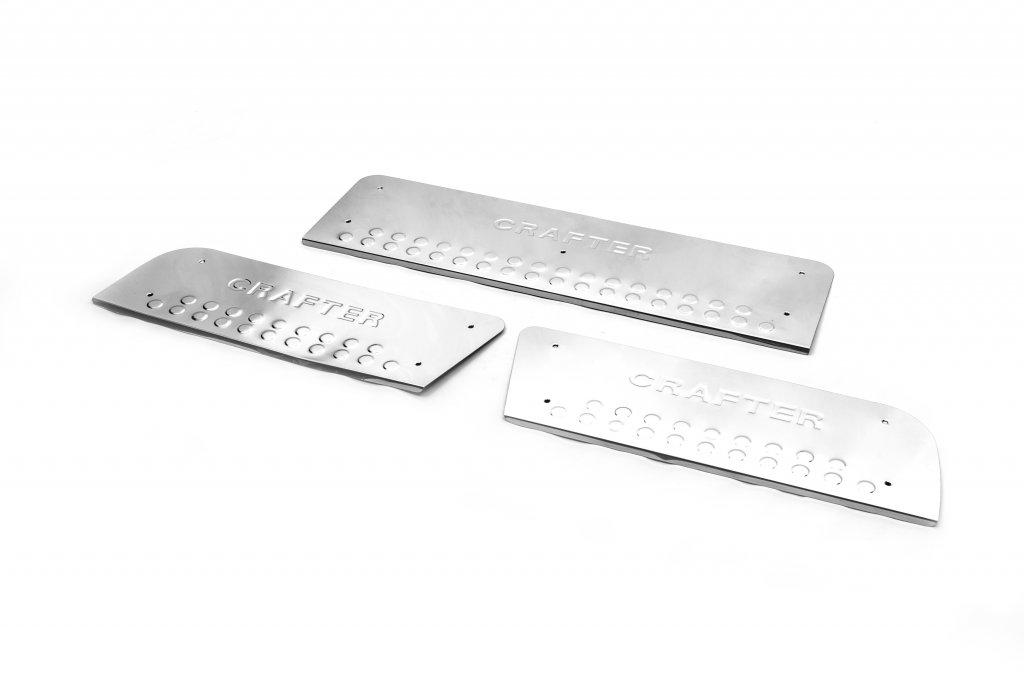 

Накладки на внутренние пороги (OmsaLine) 3 шт, OmsaLine - Итальянская нержавейка для Volkswagen Crafter 2006-2016 гг