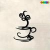 Vintage Coffee Cup Metal Wall Art Kitchen Cafe Wrought Iron Decor