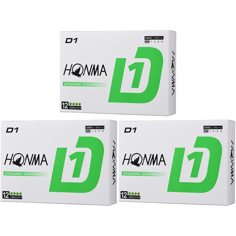Honma D1 Golf Balls 3 Dozen Set (36 Balls) Green